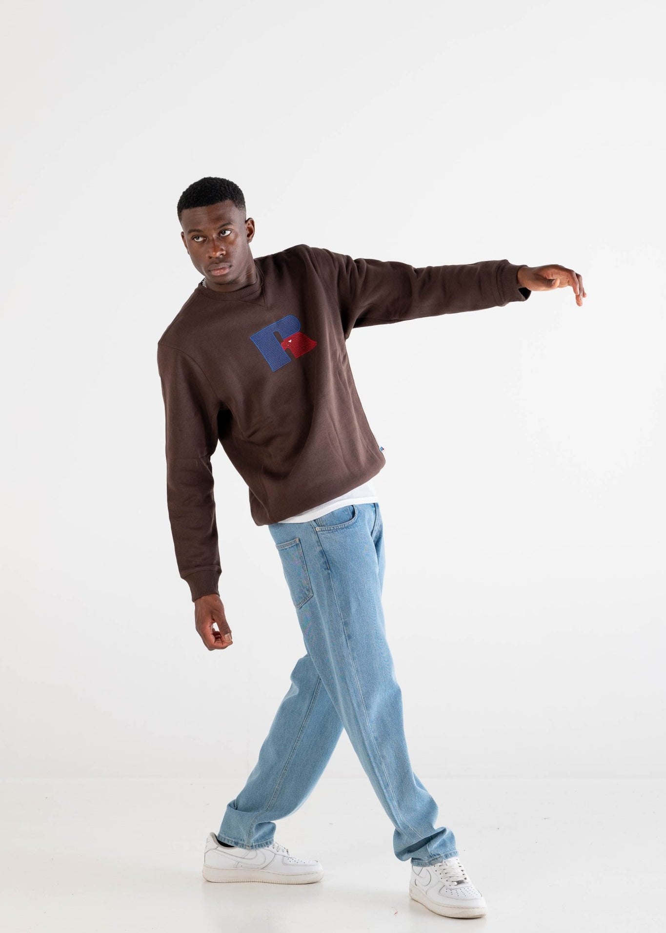 Crewneck “RUSSELLxBASEDODICI" Hometown Brown - BASEDODICI®