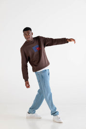 Crewneck “RUSSELLxBASEDODICI" Hometown Brown - BASEDODICI®