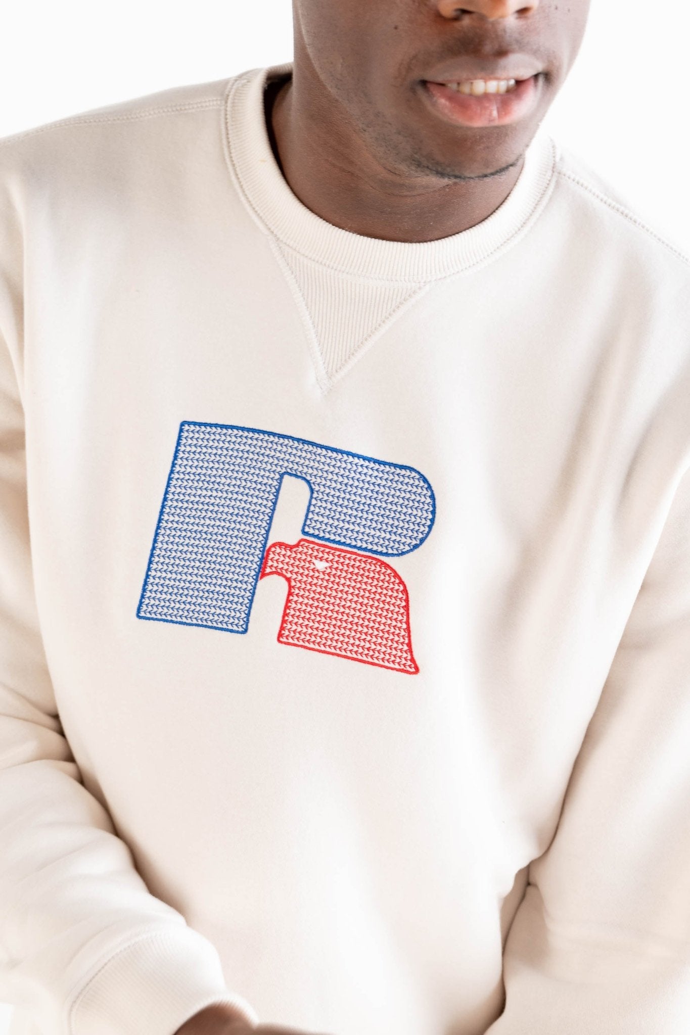 Crewneck “RUSSELLxBASEDODICI" Hometown Cream - BASEDODICI®
