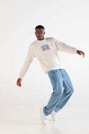 Crewneck “RUSSELLxBASEDODICI" Hometown Cream - BASEDODICI®
