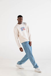 Crewneck “RUSSELLxBASEDODICI" Hometown Cream - BASEDODICI®
