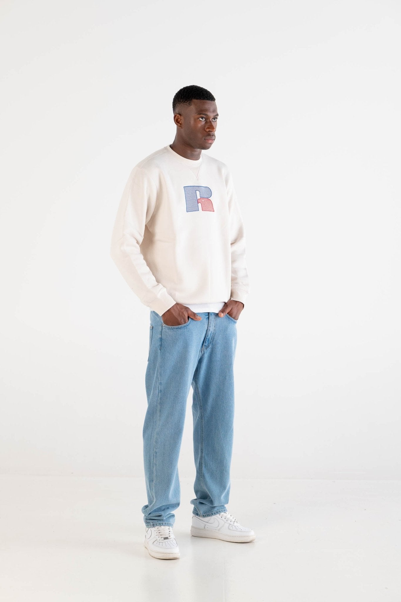 Crewneck “RUSSELLxBASEDODICI" Hometown Cream - BASEDODICI®