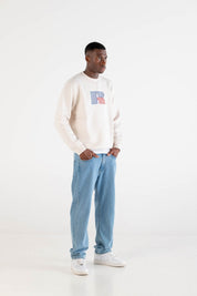 Crewneck “RUSSELLxBASEDODICI" Hometown Cream - BASEDODICI®