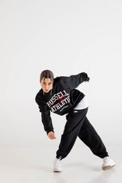 Crewneck “RUSSELLxBASEDODICI" Touchdown Black - BASEDODICI®