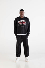 Crewneck “RUSSELLxBASEDODICI" Touchdown Black - BASEDODICI®