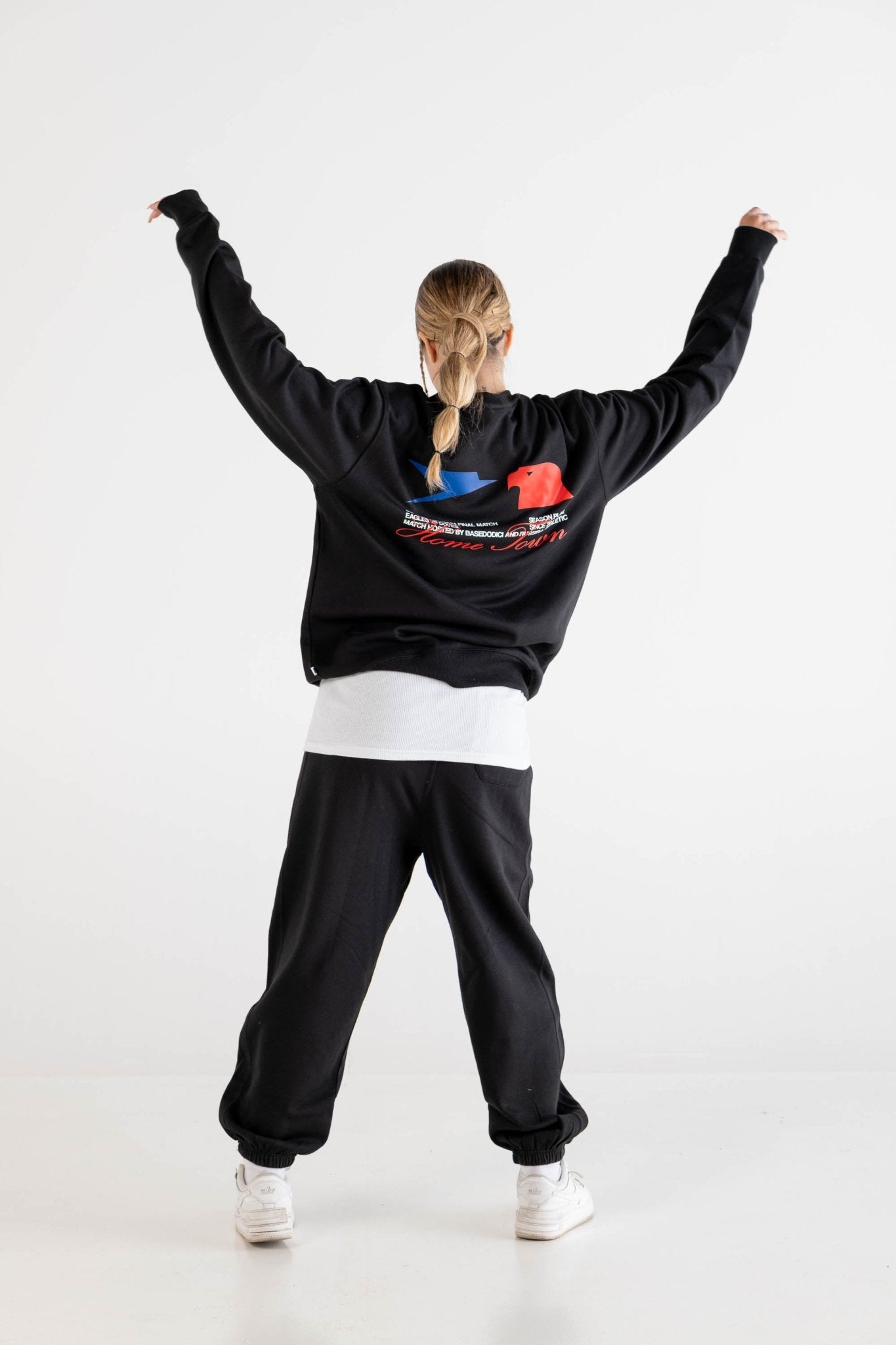 Crewneck “RUSSELLxBASEDODICI" Touchdown Black - BASEDODICI®