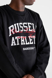 Crewneck “RUSSELLxBASEDODICI" Touchdown Black - BASEDODICI®