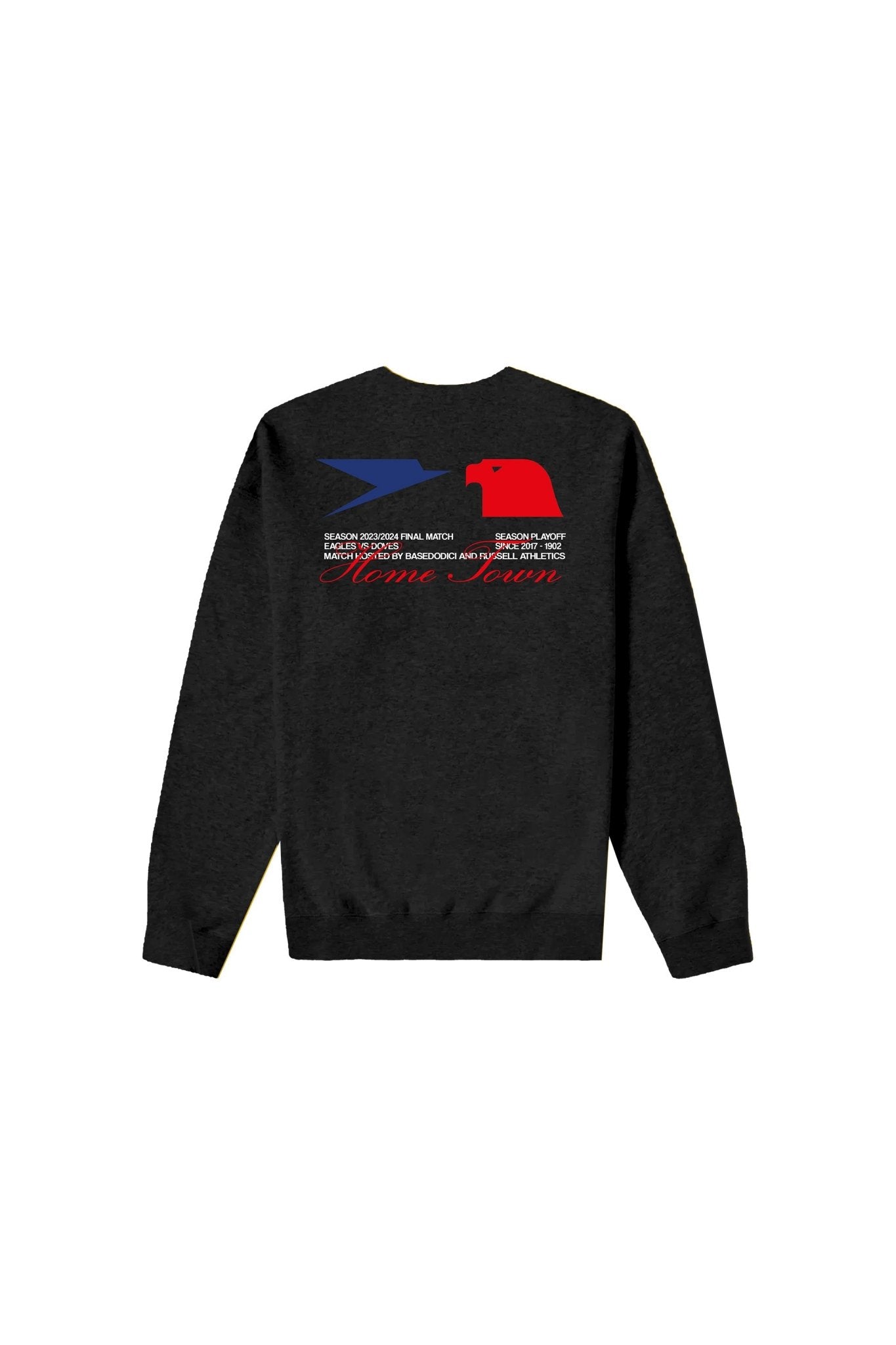 Crewneck “RUSSELLxBASEDODICI" Touchdown Black - BASEDODICI®