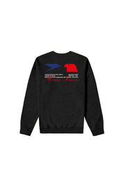 Crewneck “RUSSELLxBASEDODICI" Touchdown Black - BASEDODICI®