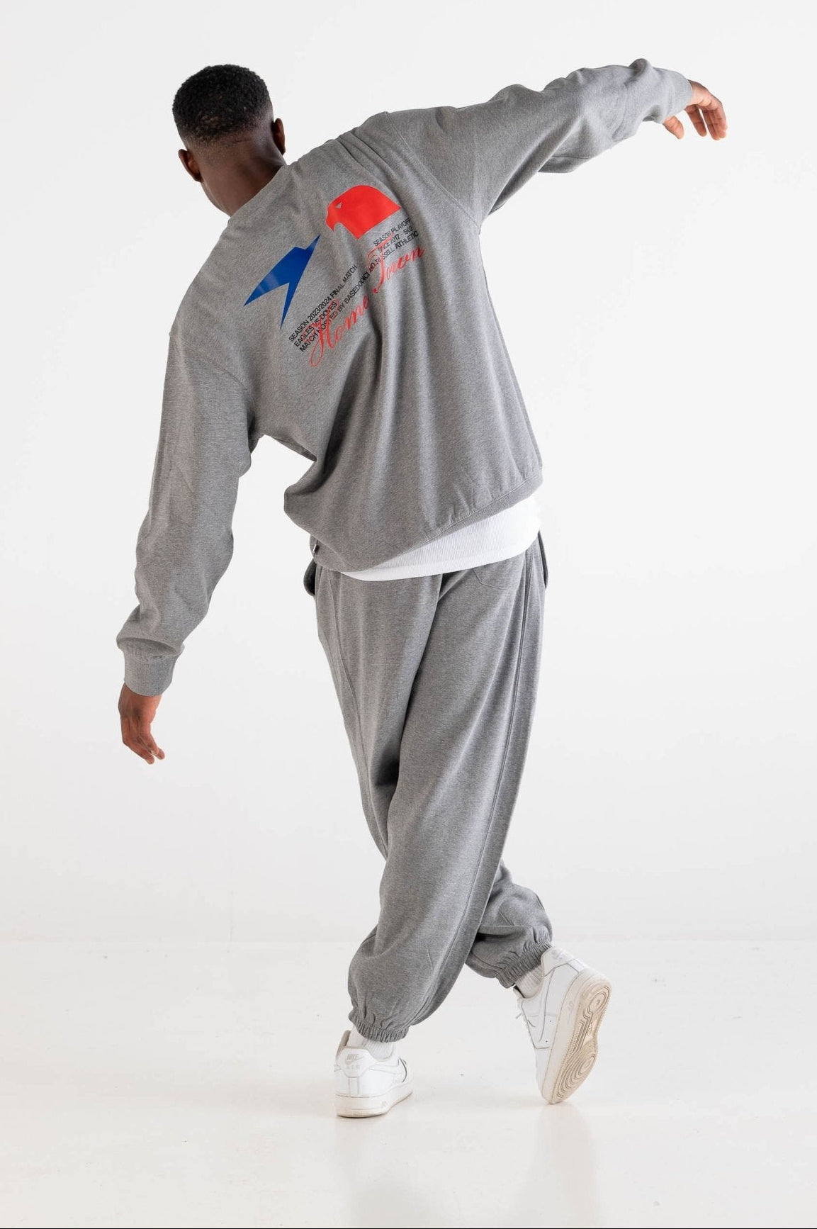 Crewneck “RUSSELLxBASEDODICI" Touchdown Grey - BASEDODICI®