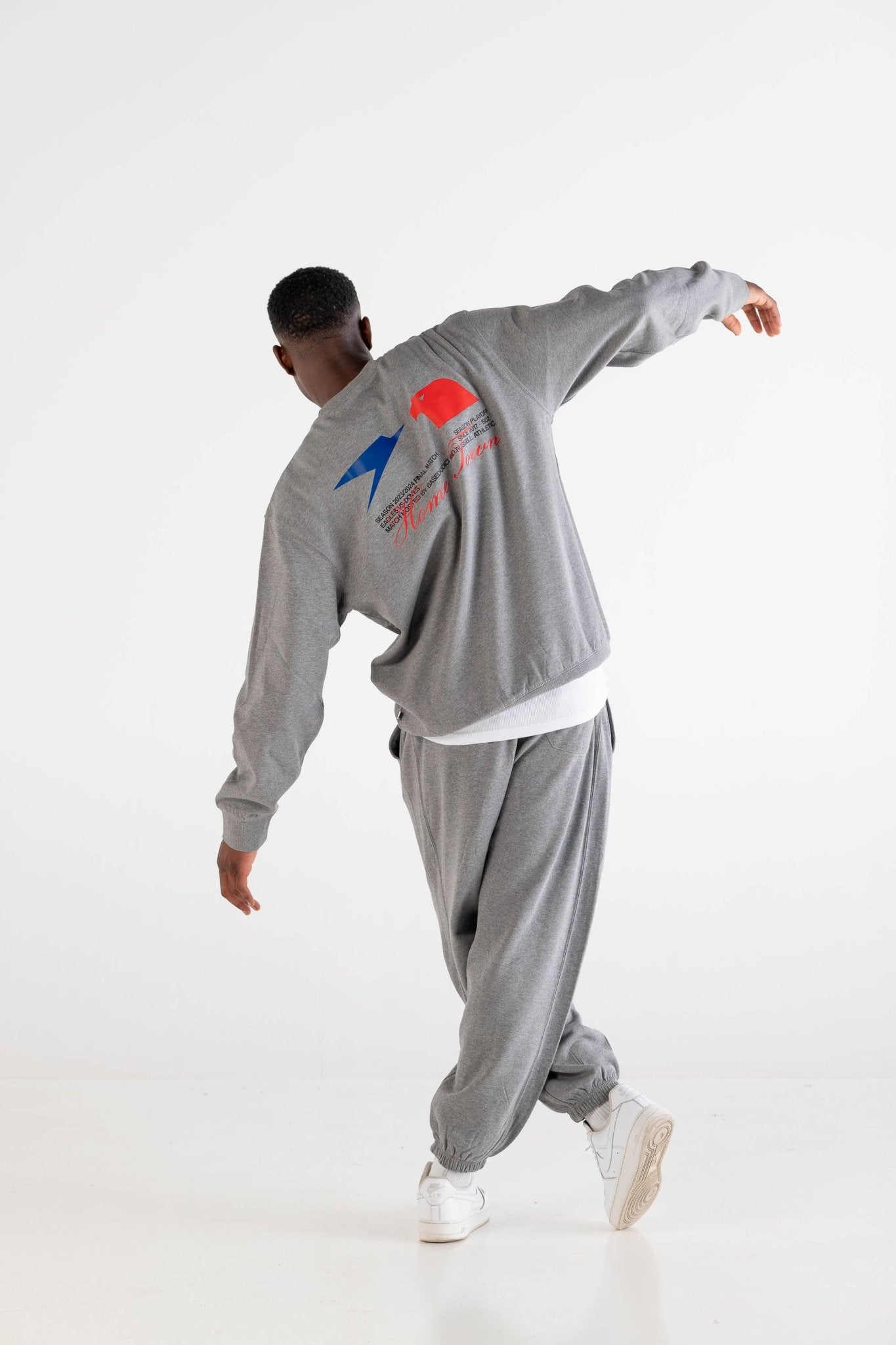 Crewneck “RUSSELLxBASEDODICI" Touchdown Grey - BASEDODICI®