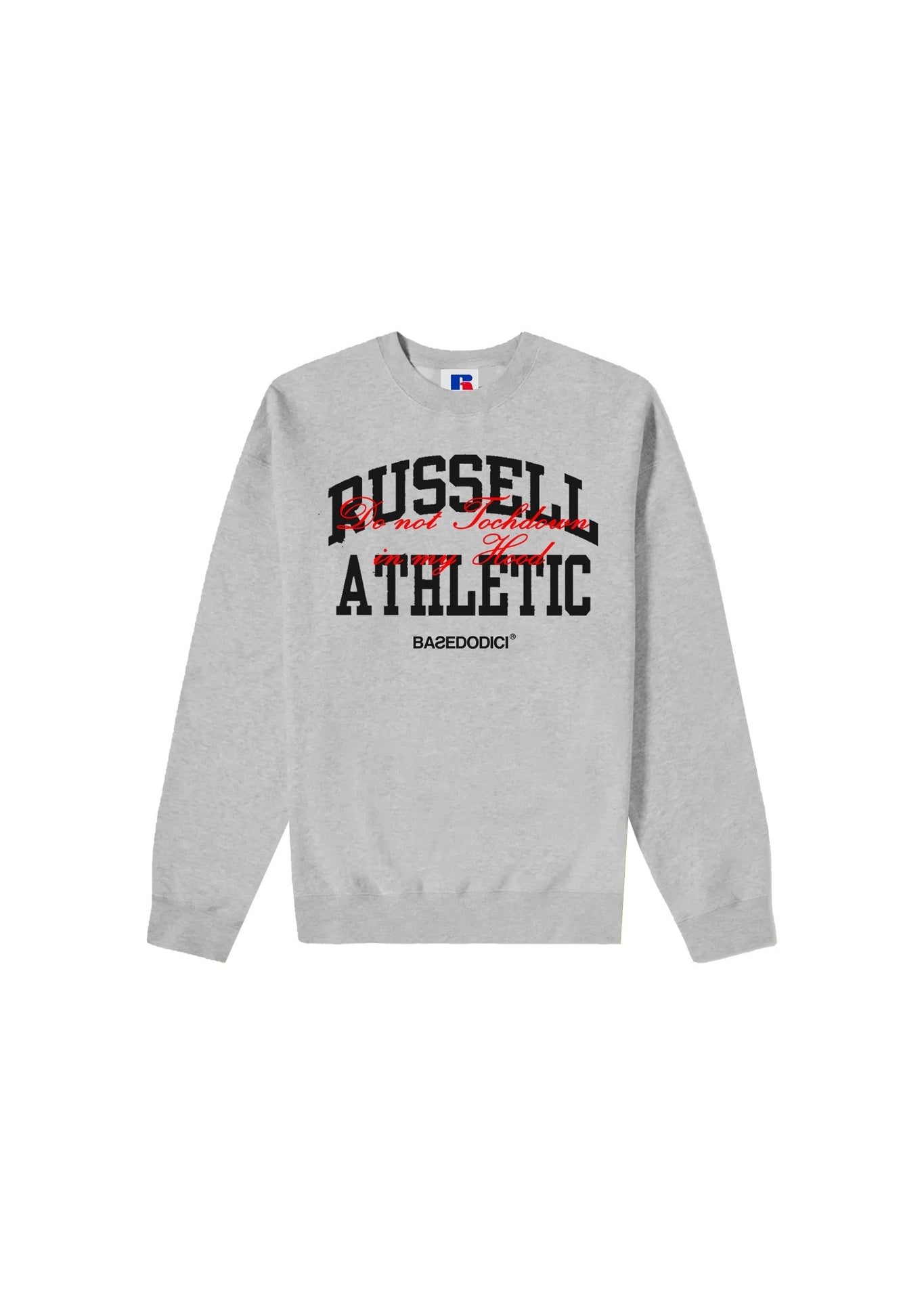 Crewneck “RUSSELLxBASEDODICI" Touchdown Grey - BASEDODICI®