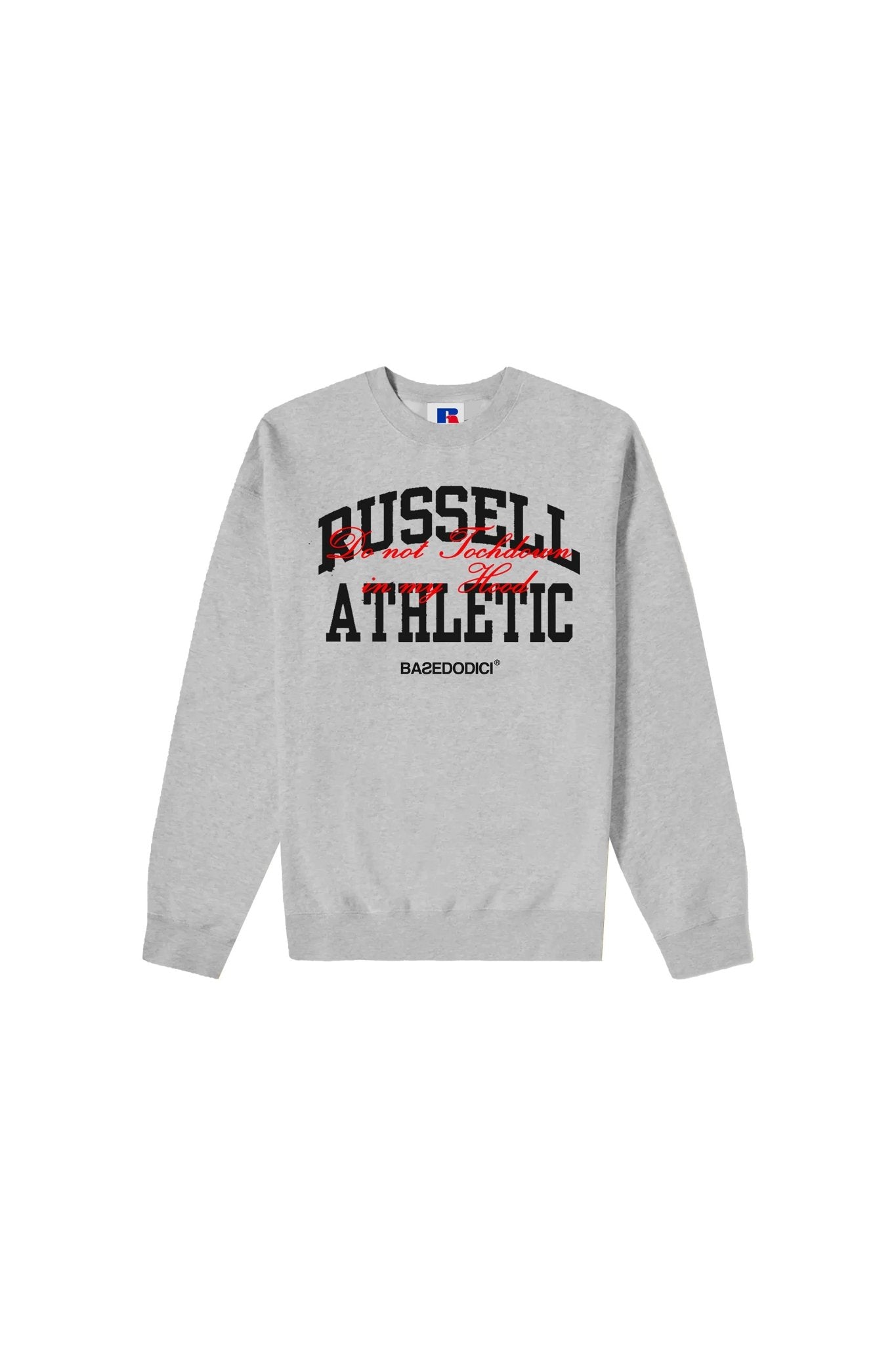 Crewneck “RUSSELLxBASEDODICI" Touchdown Grey - BASEDODICI®