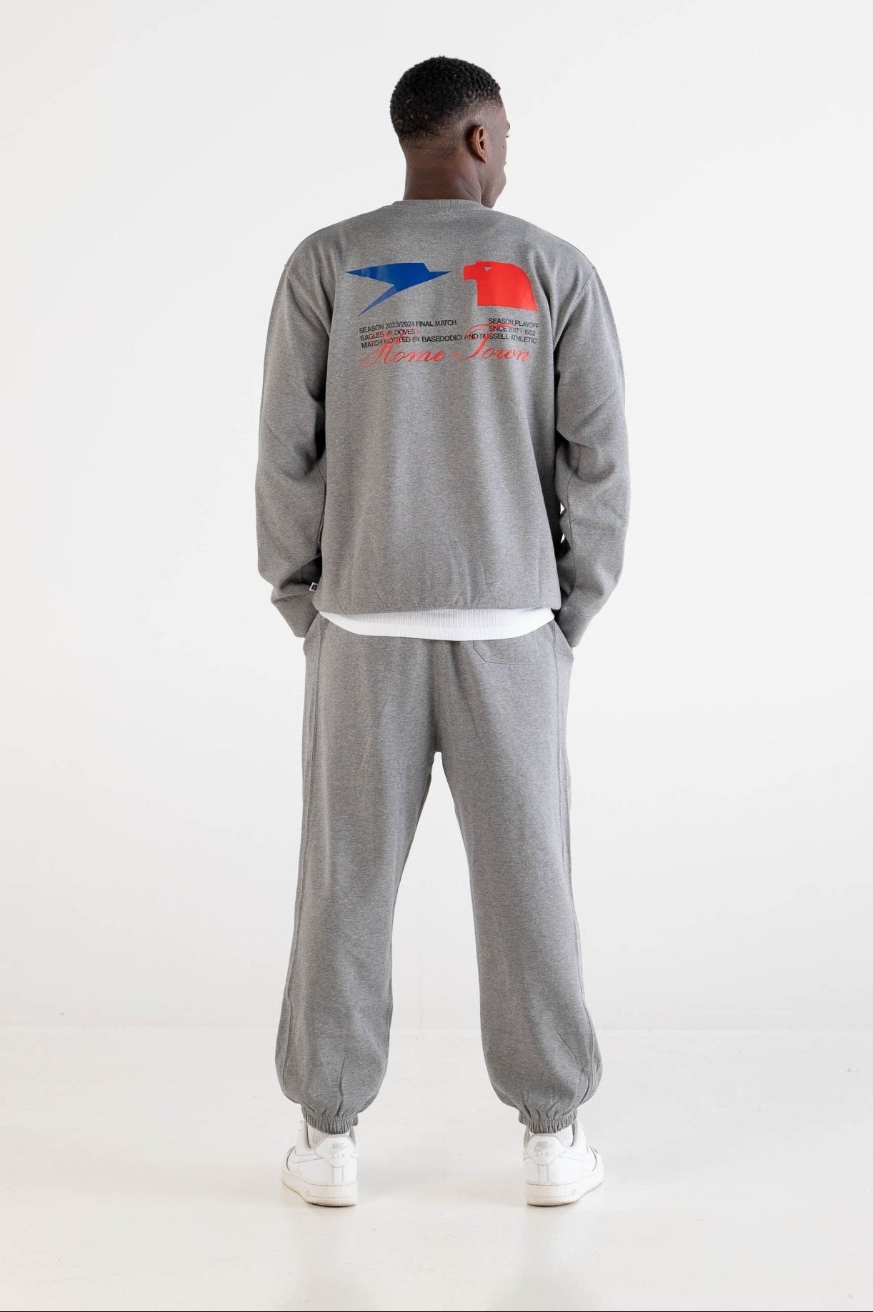 Crewneck “RUSSELLxBASEDODICI" Touchdown Grey - BASEDODICI®