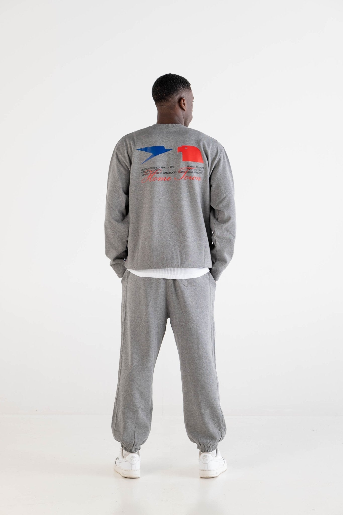 Crewneck “RUSSELLxBASEDODICI" Touchdown Grey - BASEDODICI®