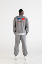 Crewneck “RUSSELLxBASEDODICI" Touchdown Grey - BASEDODICI®