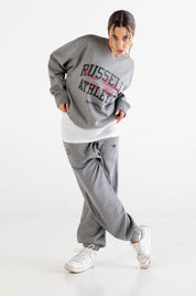 Crewneck “RUSSELLxBASEDODICI" Touchdown Grey - BASEDODICI®