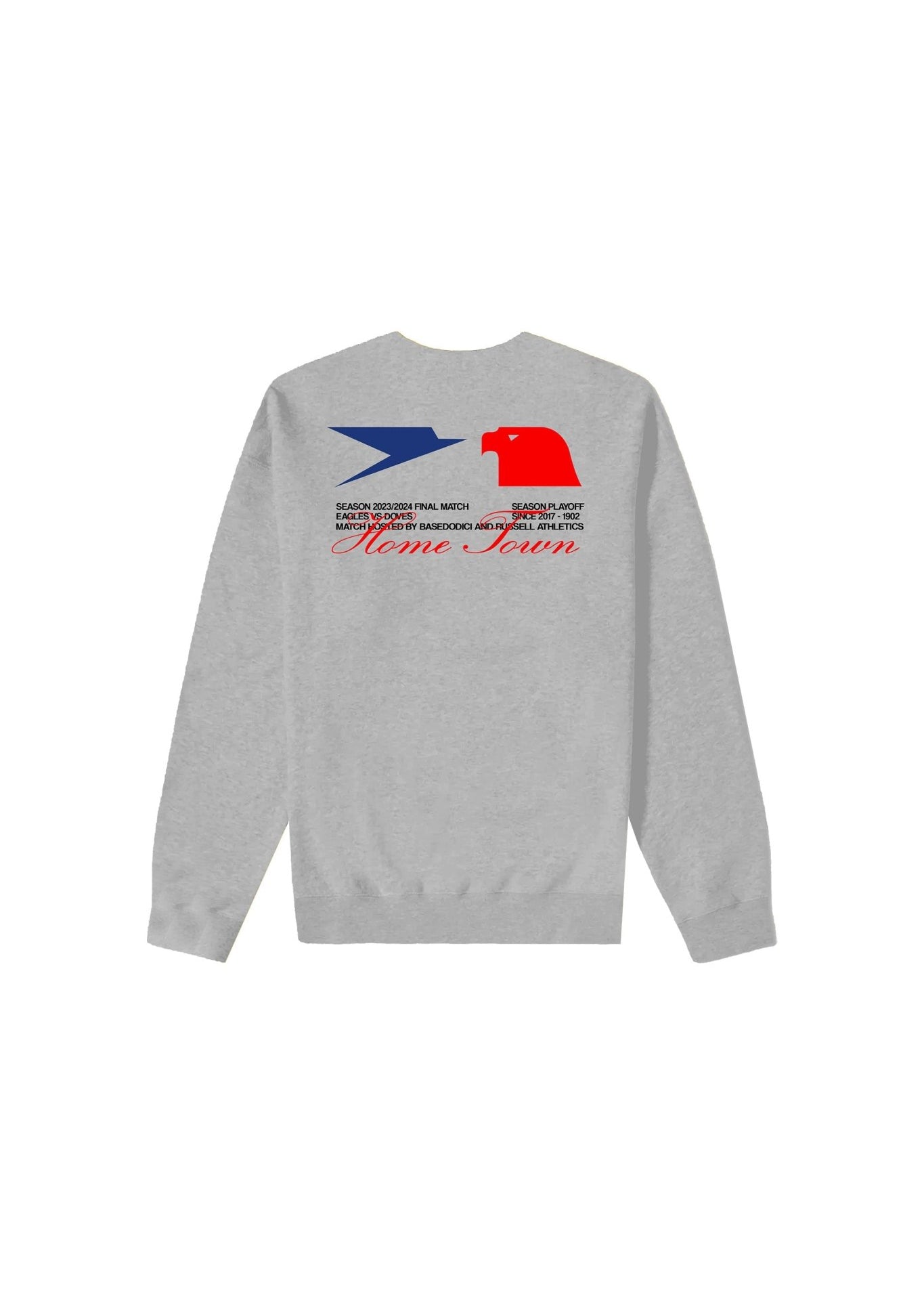 Crewneck “RUSSELLxBASEDODICI" Touchdown Grey - BASEDODICI®