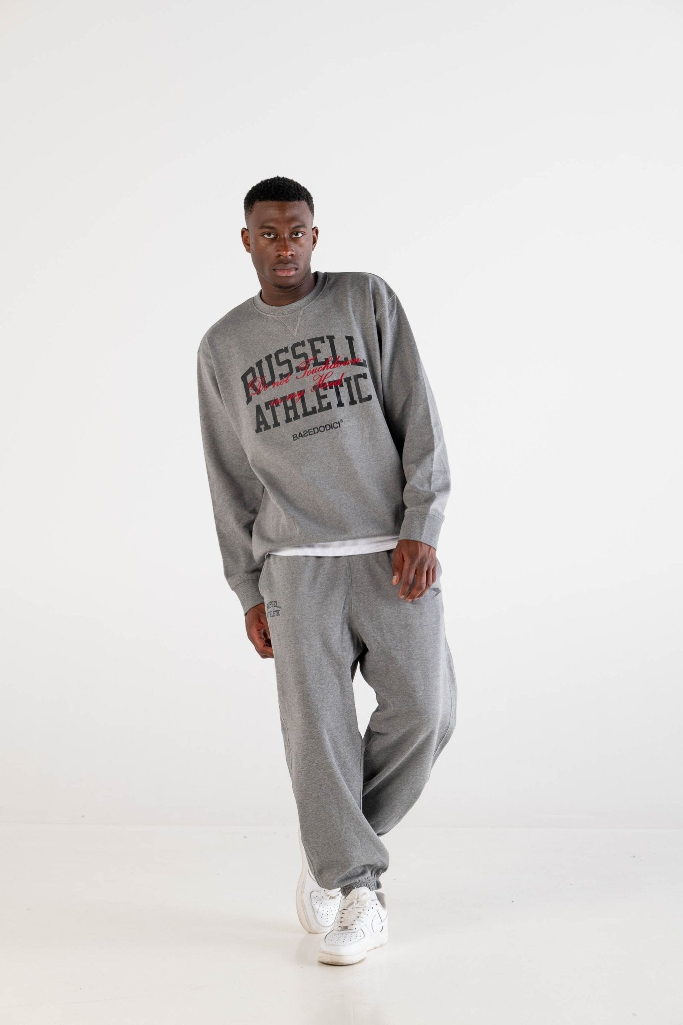 Crewneck “RUSSELLxBASEDODICI" Touchdown Grey - BASEDODICI®