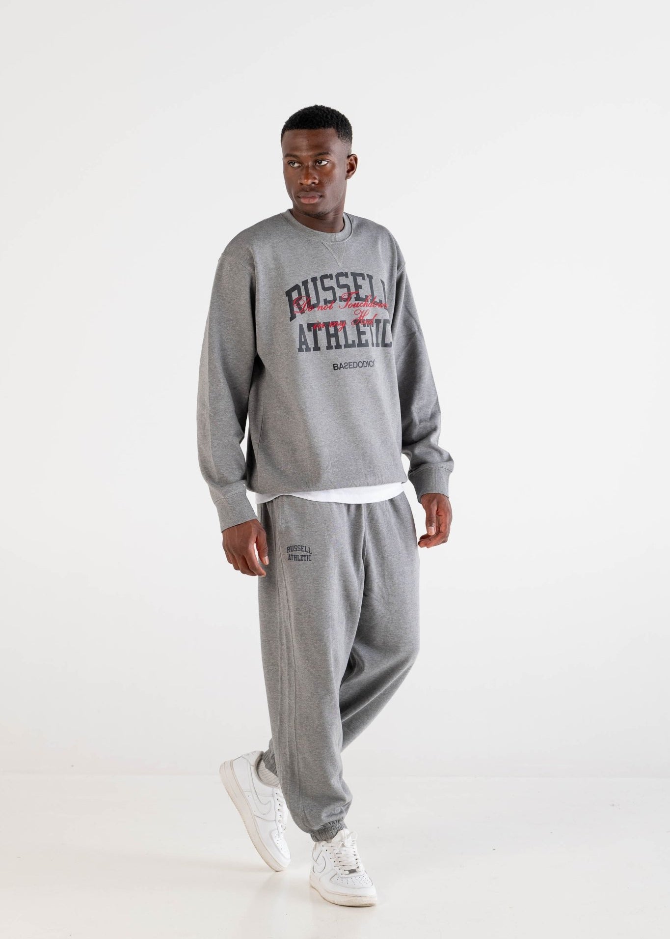 Crewneck “RUSSELLxBASEDODICI" Touchdown Grey - BASEDODICI®
