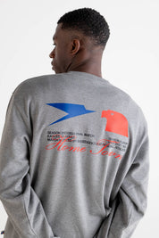 Crewneck “RUSSELLxBASEDODICI" Touchdown Grey - BASEDODICI®