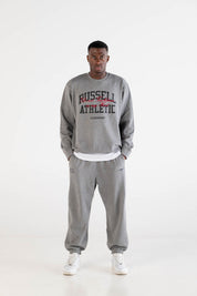 Crewneck “RUSSELLxBASEDODICI" Touchdown Grey - BASEDODICI®