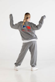 Crewneck “RUSSELLxBASEDODICI" Touchdown Grey - BASEDODICI®