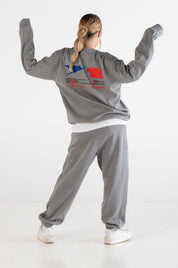 Crewneck “RUSSELLxBASEDODICI" Touchdown Grey - BASEDODICI®