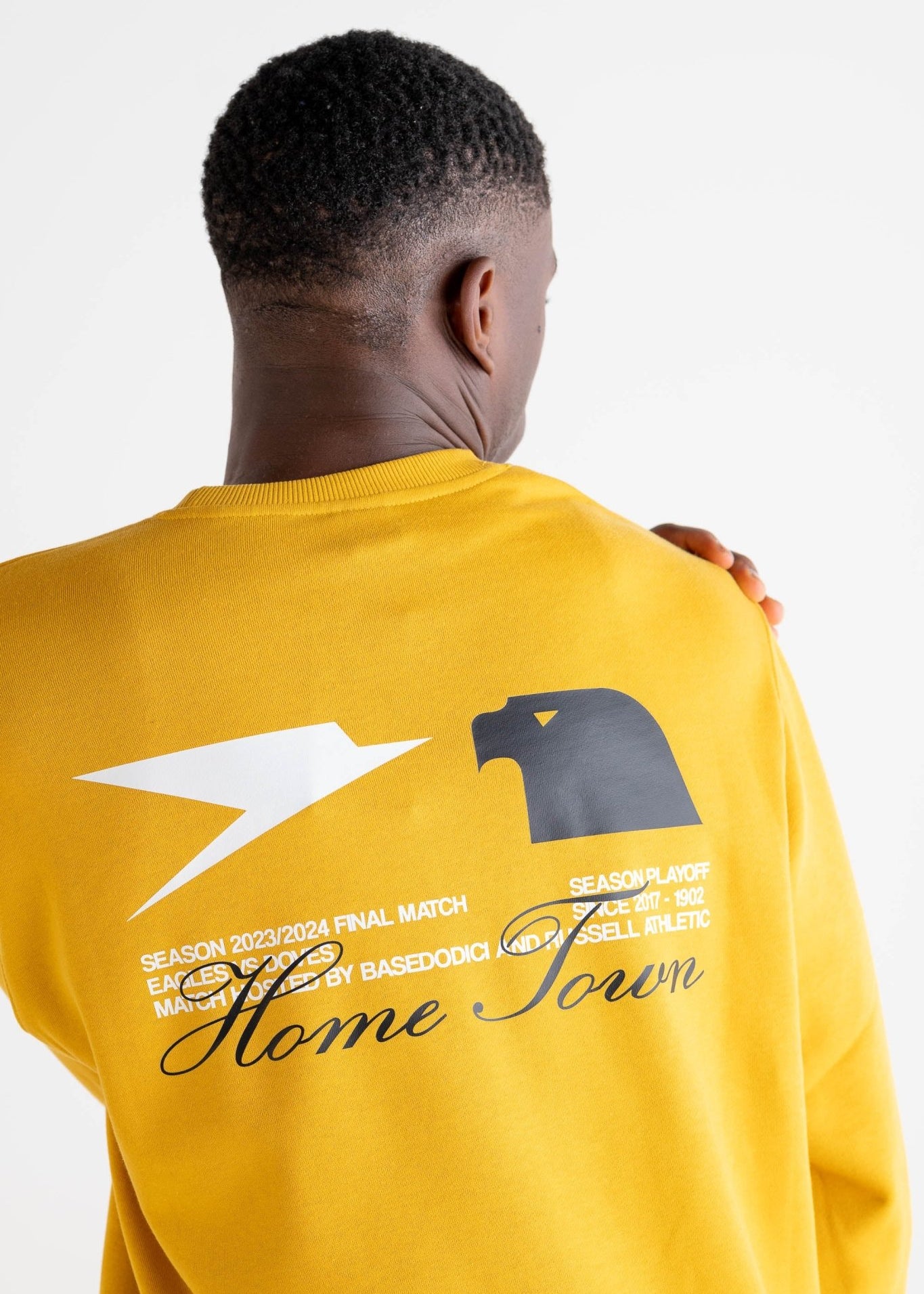 Crewneck “RUSSELLxBASEDODICI" Touchdown Yellow - BASEDODICI®