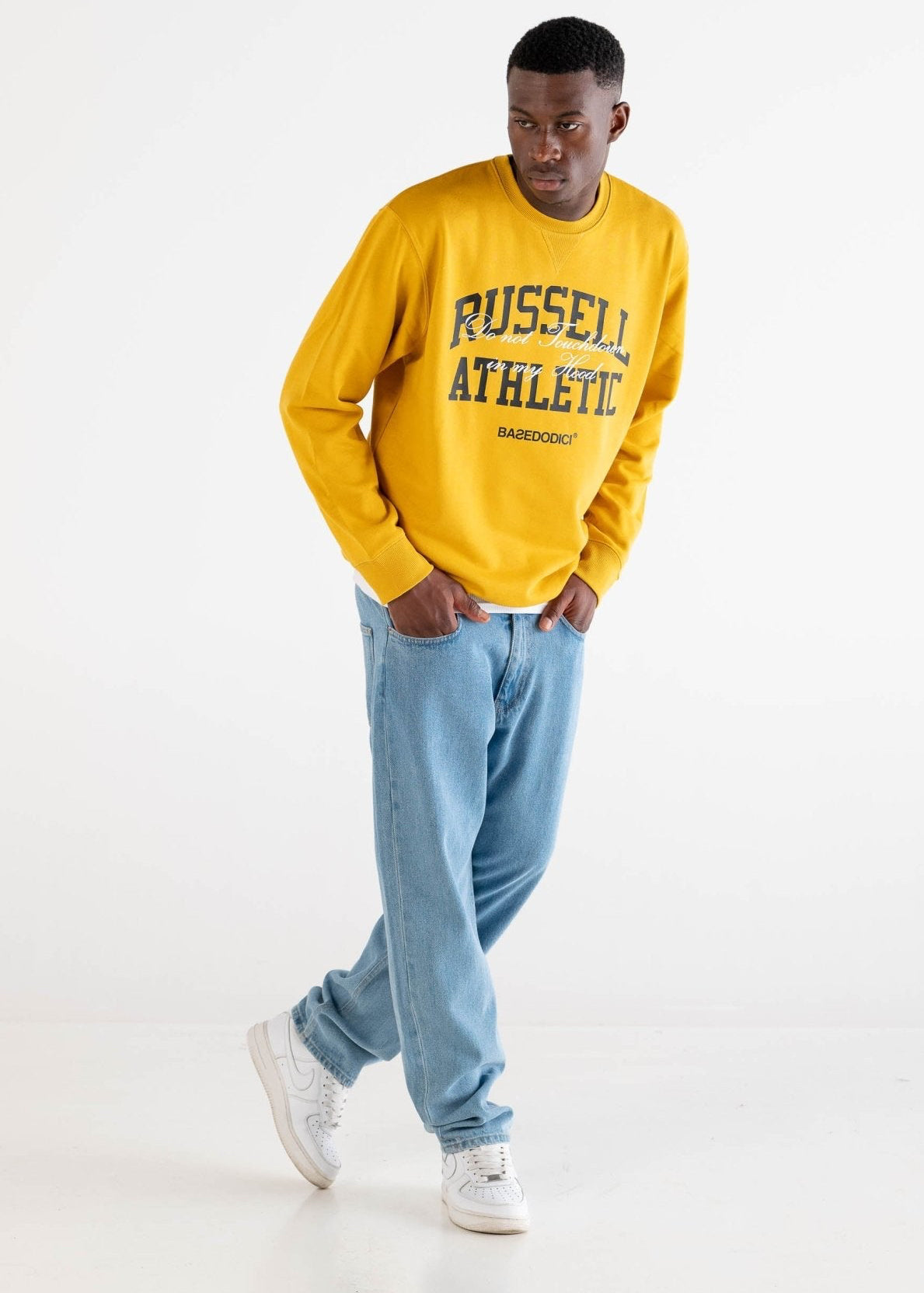 Crewneck “RUSSELLxBASEDODICI" Touchdown Yellow - BASEDODICI®
