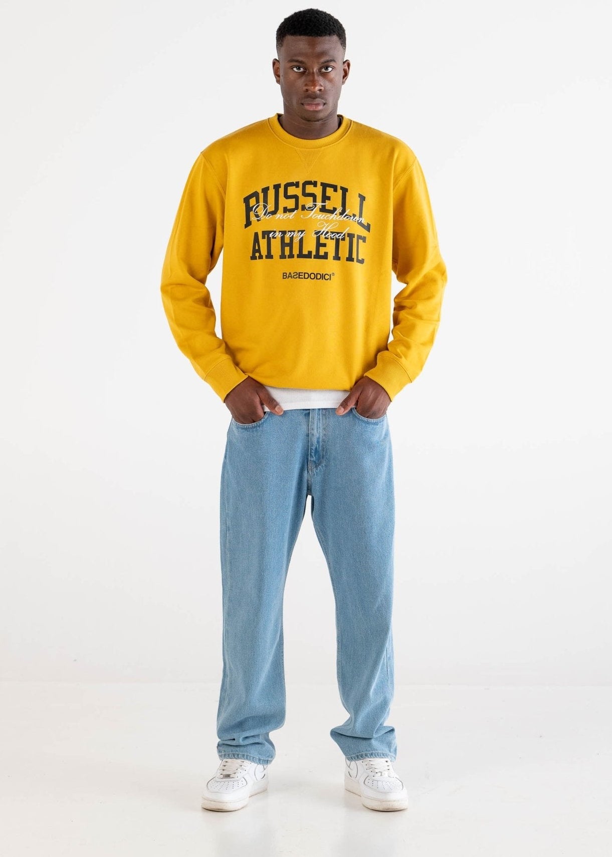 Crewneck “RUSSELLxBASEDODICI" Touchdown Yellow - BASEDODICI®