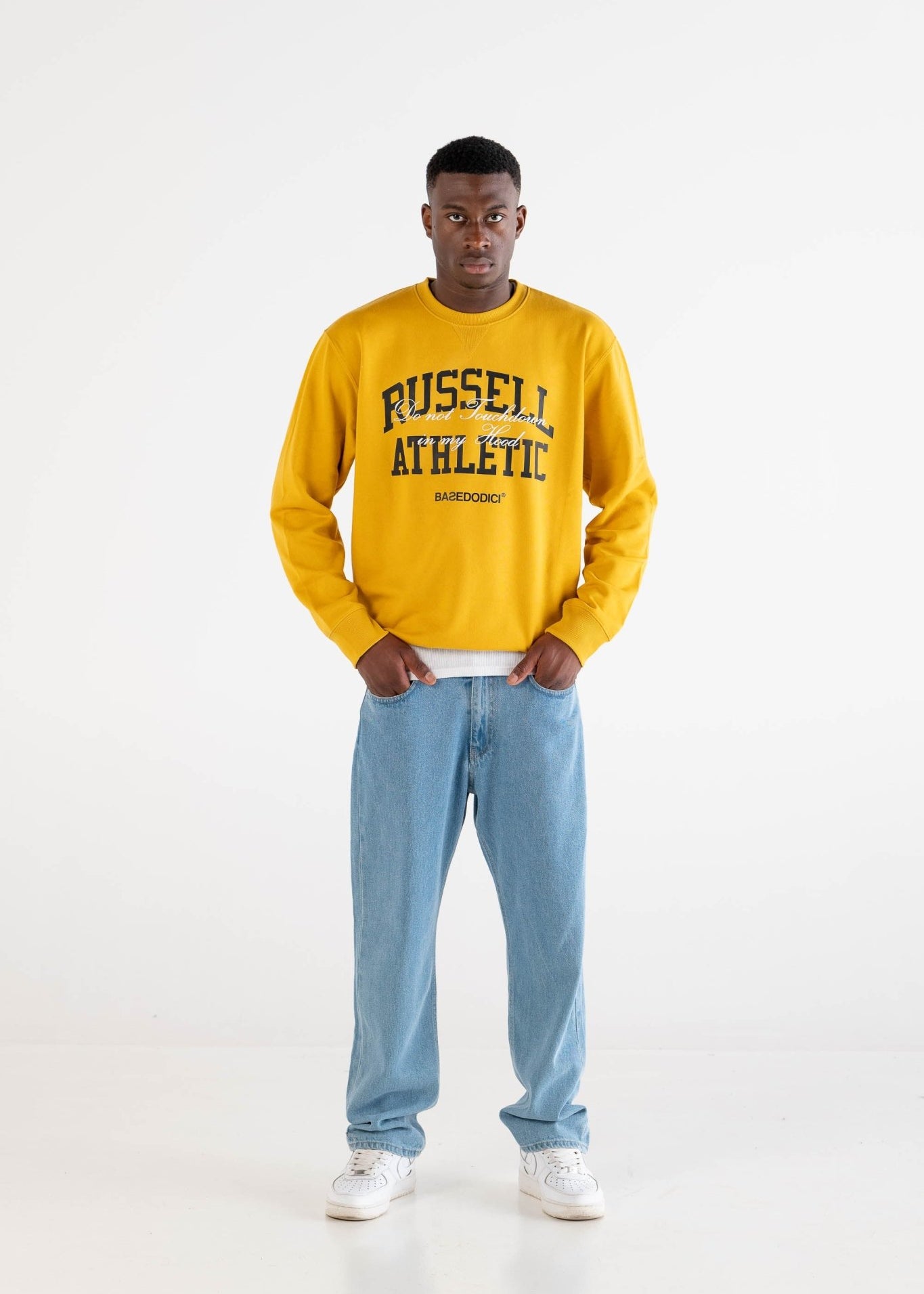 Crewneck “RUSSELLxBASEDODICI" Touchdown Yellow - BASEDODICI®