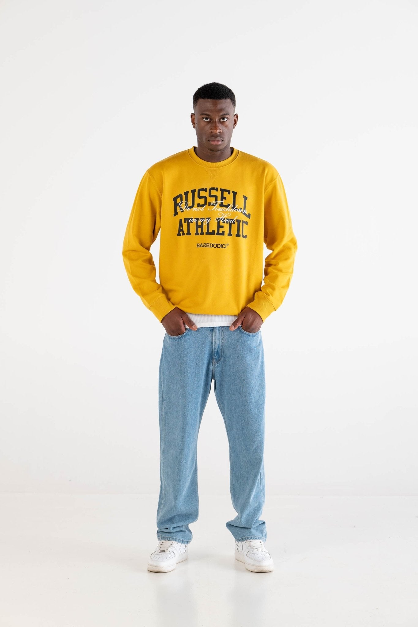 Crewneck “RUSSELLxBASEDODICI" Touchdown Yellow - BASEDODICI®