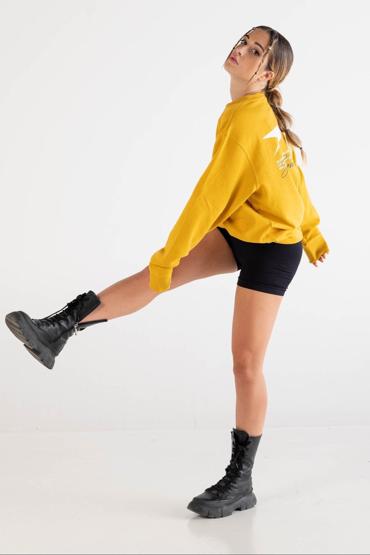 Crewneck “RUSSELLxBASEDODICI" Touchdown Yellow - BASEDODICI®