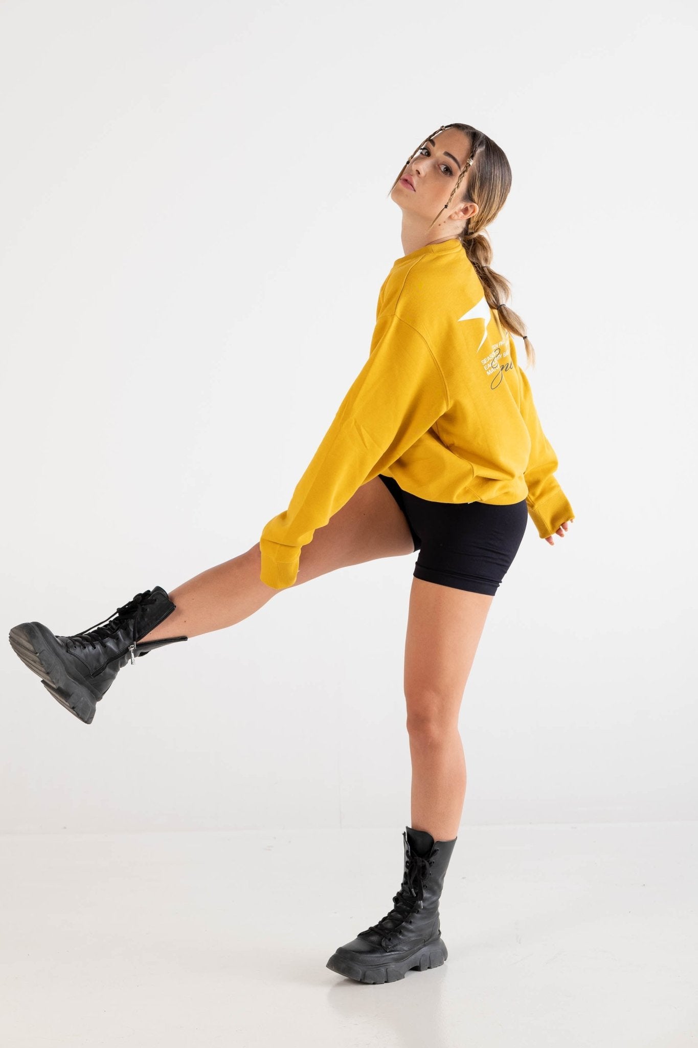 Crewneck “RUSSELLxBASEDODICI" Touchdown Yellow - BASEDODICI®
