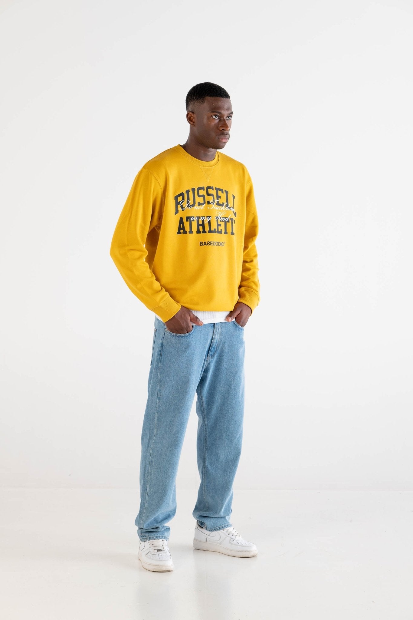 Crewneck “RUSSELLxBASEDODICI" Touchdown Yellow - BASEDODICI®