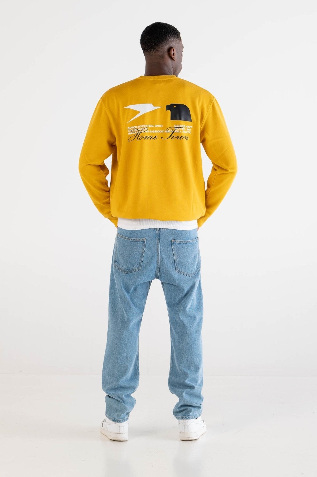 Crewneck “RUSSELLxBASEDODICI" Touchdown Yellow - BASEDODICI®