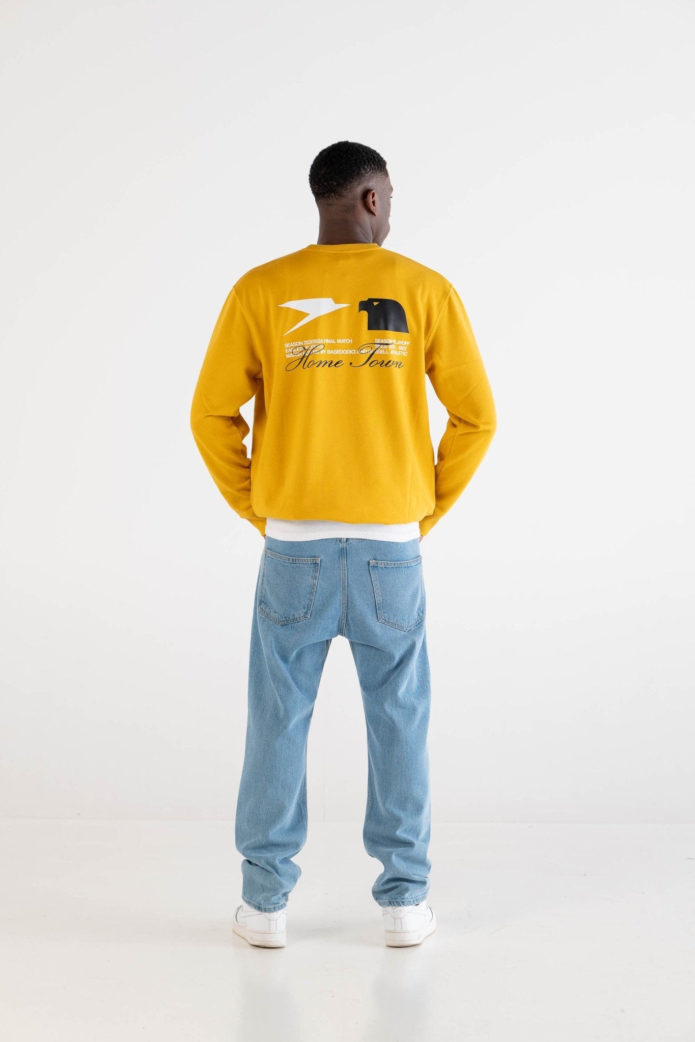 Crewneck “RUSSELLxBASEDODICI" Touchdown Yellow - BASEDODICI®