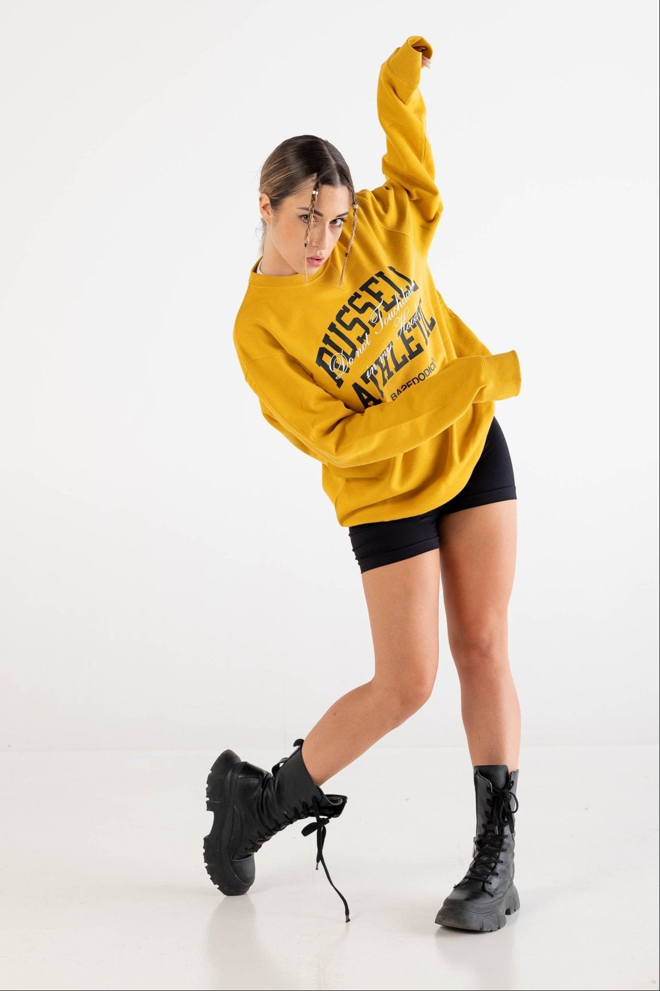 Crewneck “RUSSELLxBASEDODICI" Touchdown Yellow - BASEDODICI®