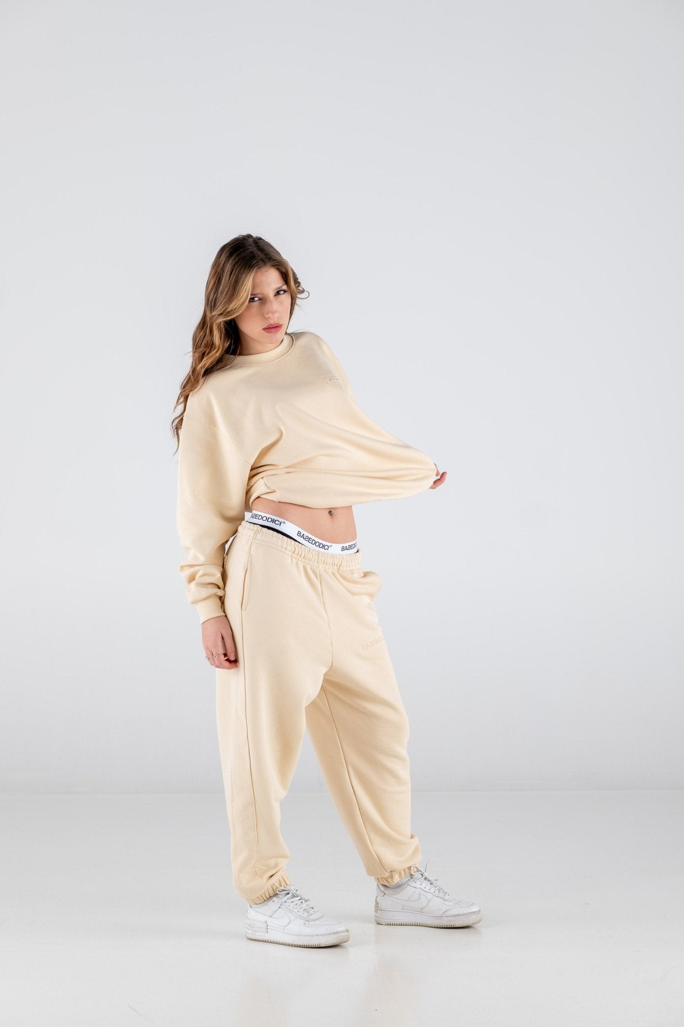 Crewneck "ULTRABASIC" Cream - BASEDODICI®
