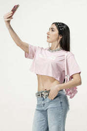 Crop Tee "DIVA" Santa Pink - BASEDODICI®