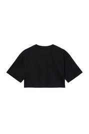 Crop Tee "DIVA" University Black - BASEDODICI®