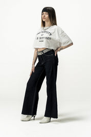Crop Tee "DIVA" University White - BASEDODICI®