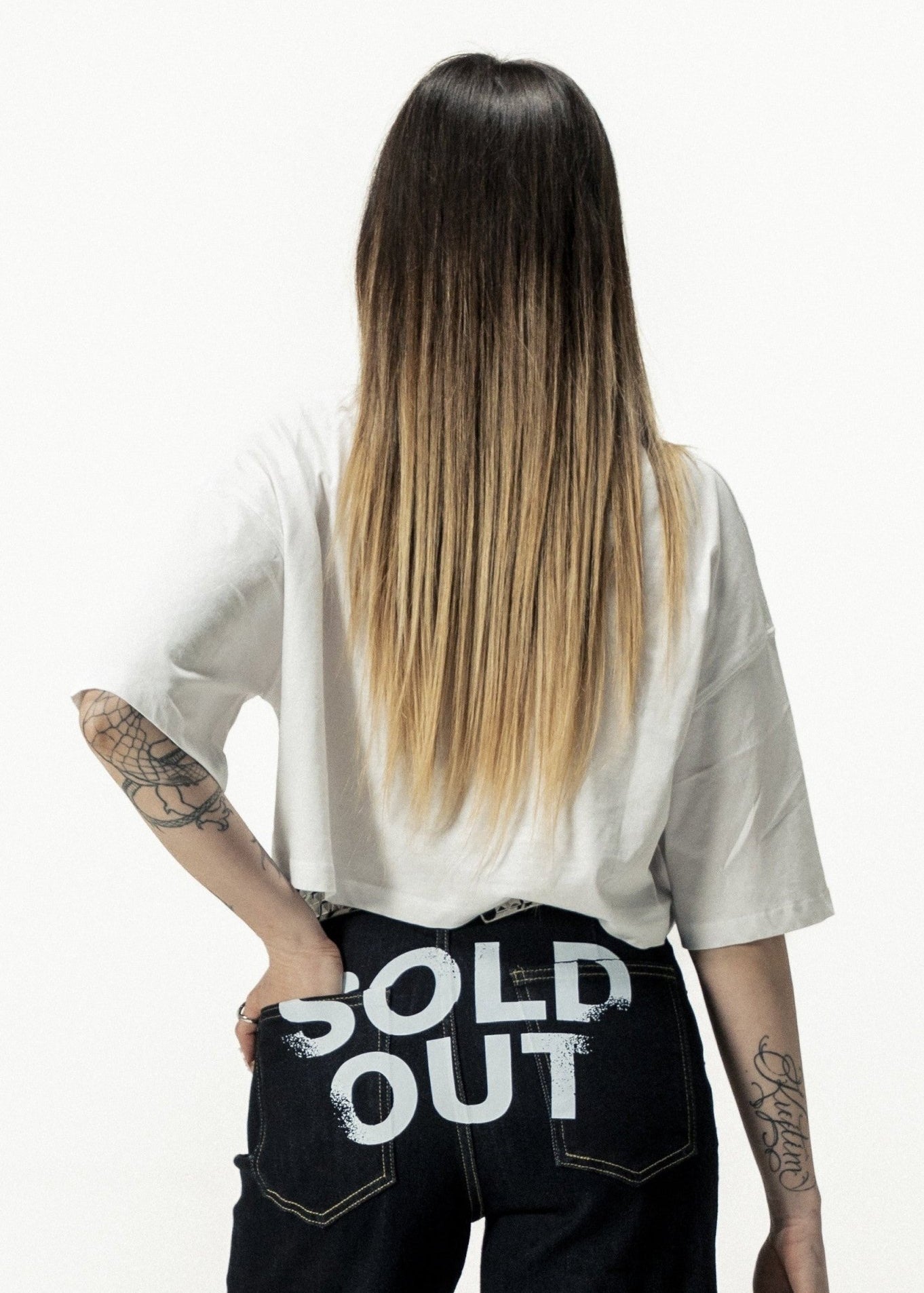 Crop Tee "DIVA" University White - BASEDODICI®
