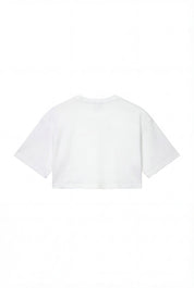 Crop Tee "DIVA" University White - BASEDODICI®