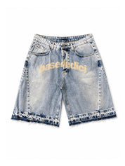 Jorts "CRUEL SEASON" Front Logo Bleached Blue