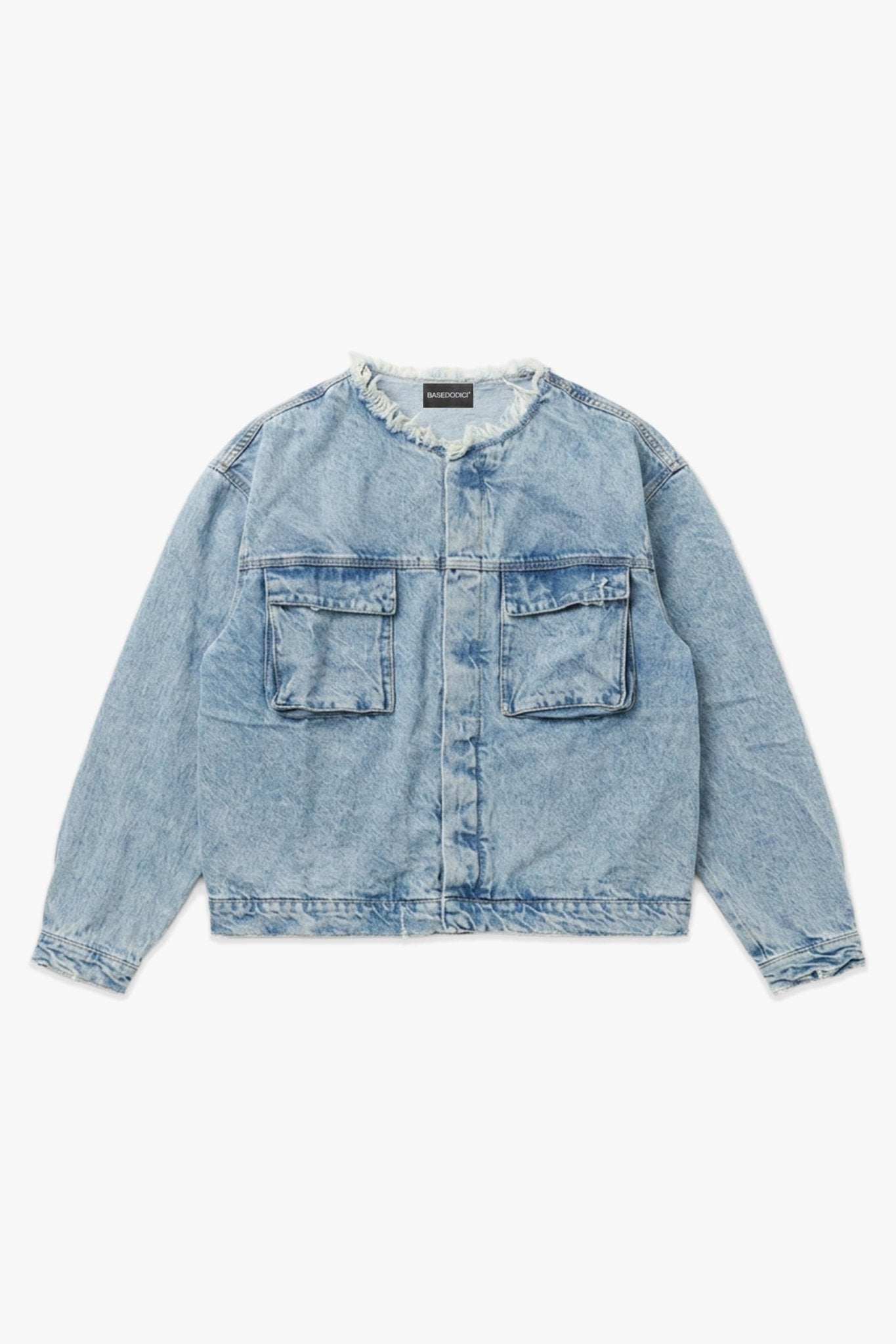 Denim Jacket "LAST DELIVERY" BackLogo Light Blue - BASEDODICI®