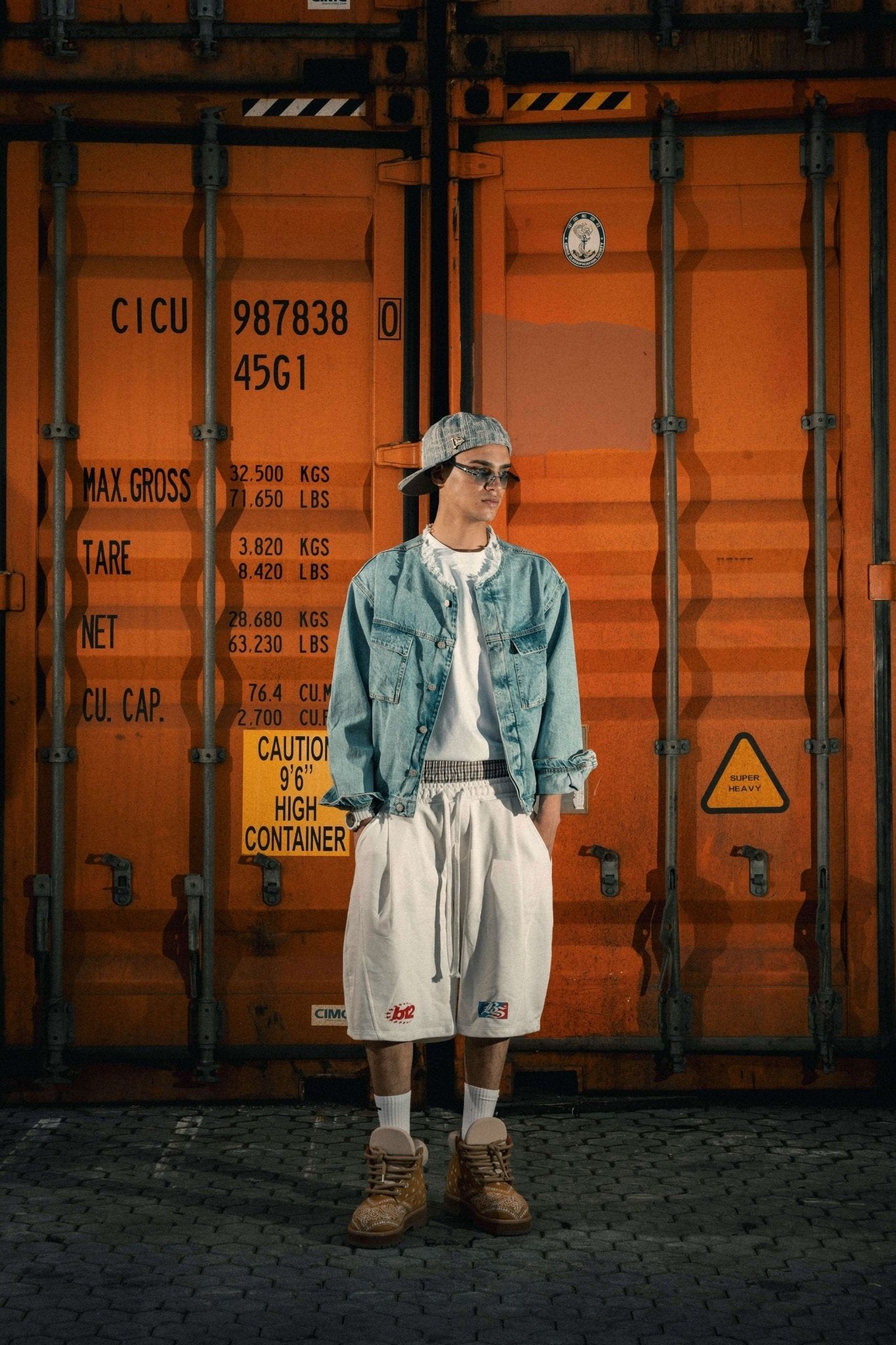 Denim Jacket "LAST DELIVERY" BackLogo Light Blue - BASEDODICI®