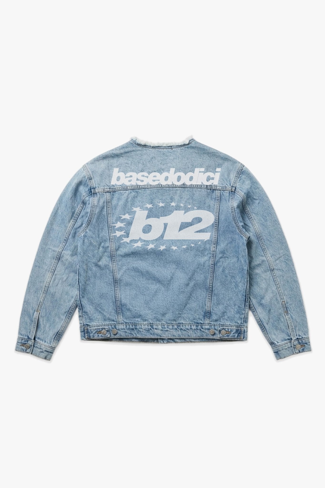 Denim Jacket "LAST DELIVERY" BackLogo Light Blue - BASEDODICI®