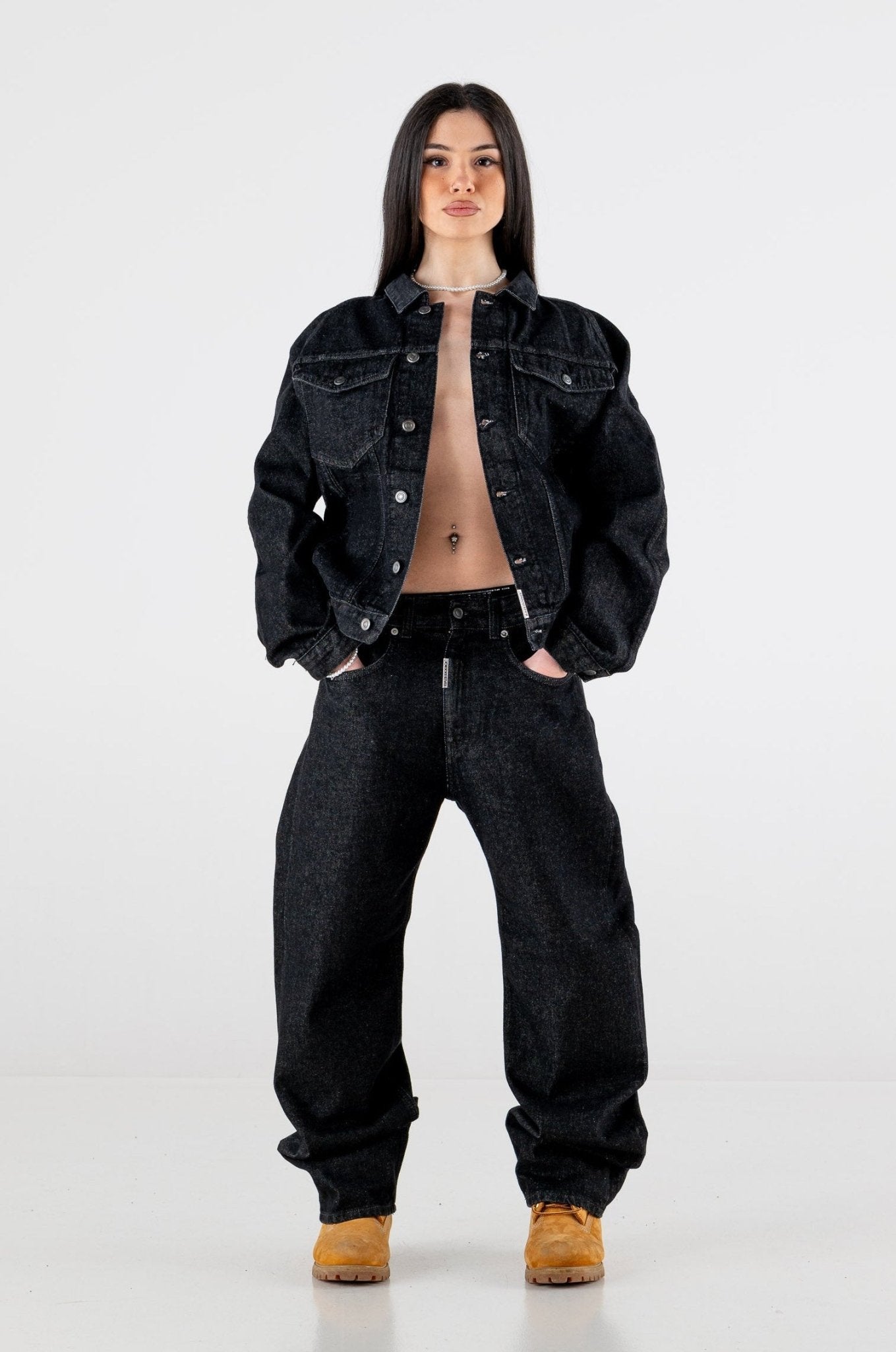 Denim Pants Bigall “RESORT” Black - BASEDODICI®